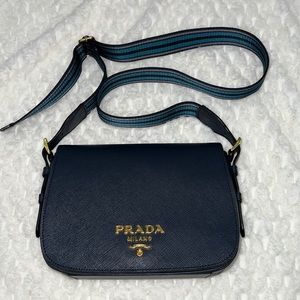 Prada Saffiano Leather Handbag-1BD192-Authentic-EUC